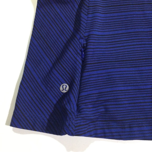 Lululemon Womens Size 4 Kanto Catch Me Long Sleeve Running Striped Top Blue - Picture 7 of 11